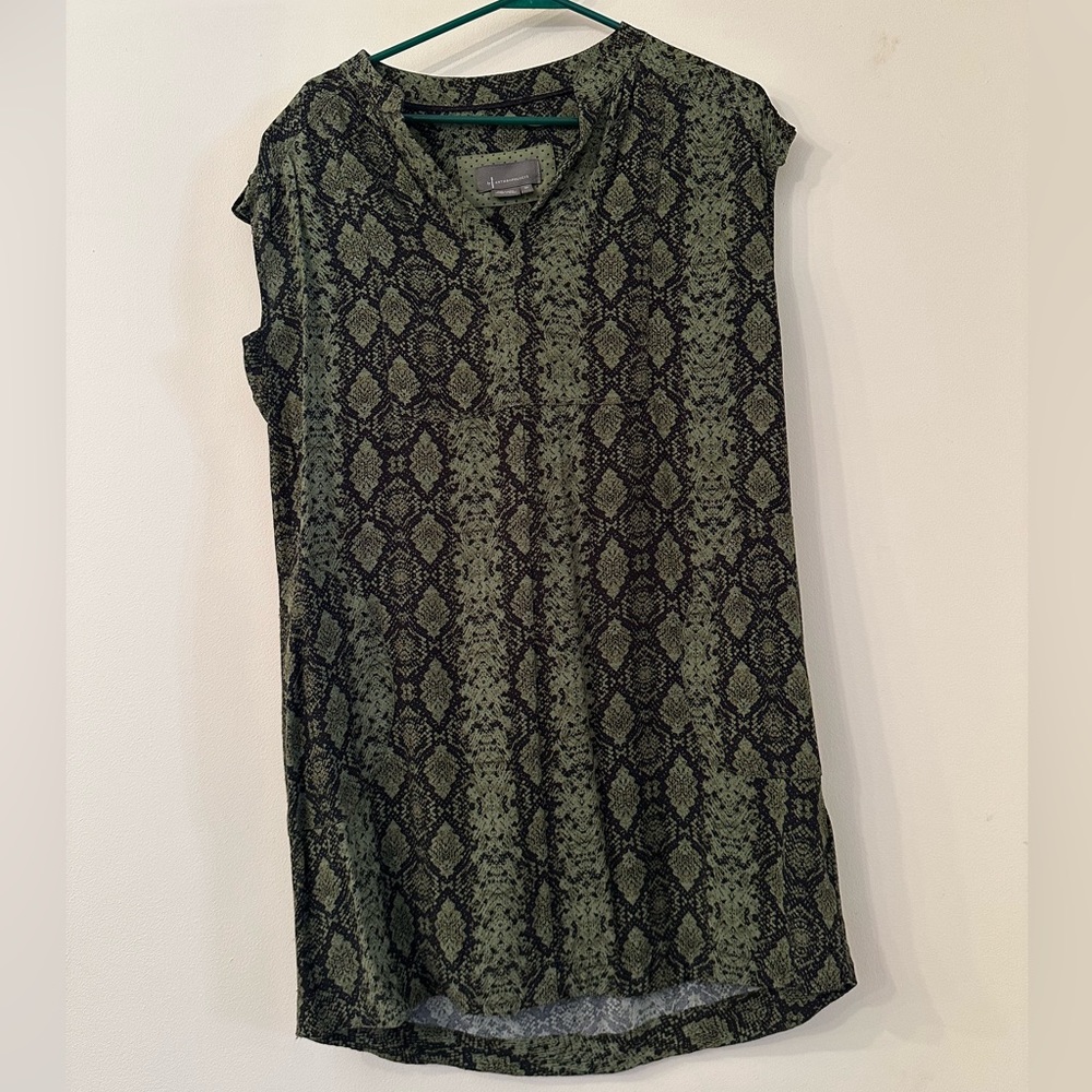 Anthropologie snakeskin print shirt dress